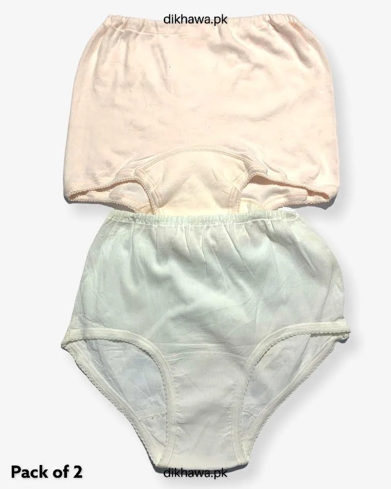 Pack of 2 Imported Stocklot Branded Cotton Panty Stretchable Cotton Lace Panty 2021