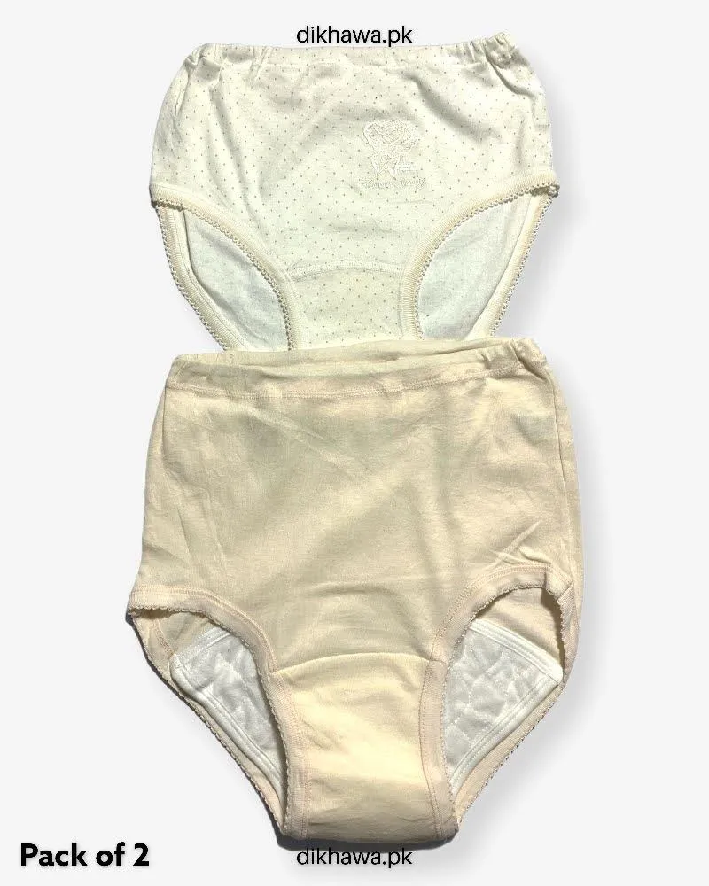 Pack of 2 Imported Stocklot Branded Cotton Panty Stretchable Cotton Lace Panty 2021