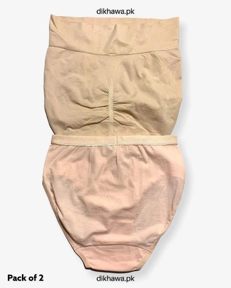 Pack of 2 Imported Stocklot Branded Cotton Panty Stretchable Cotton Panty 2021