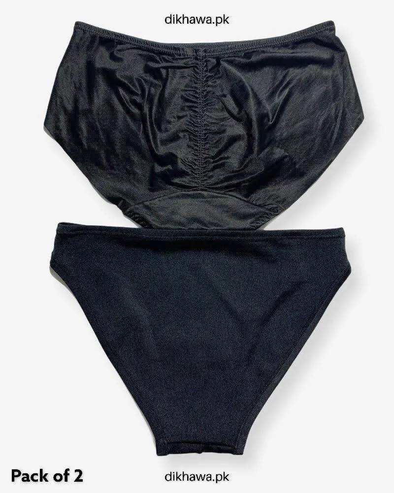 Pack of 2 Imported Stocklot Branded Cotton Panty Stretchable Cotton Panty 2021
