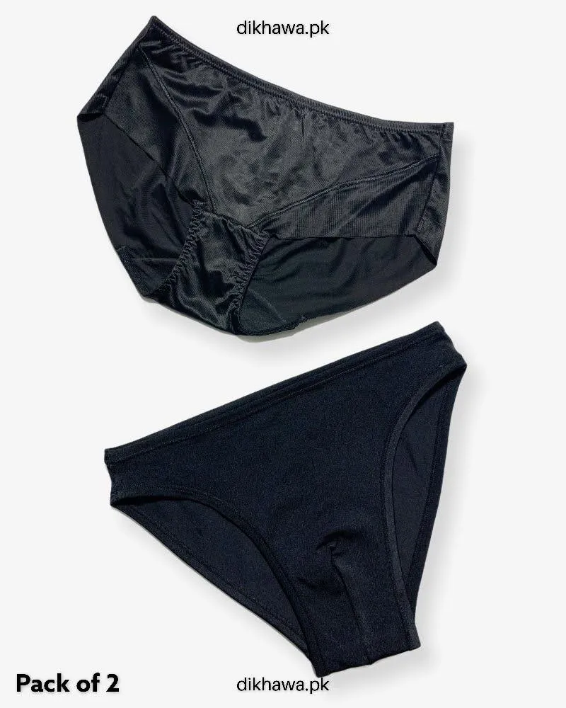 Pack of 2 Imported Stocklot Branded Cotton Panty Stretchable Cotton Panty 2021