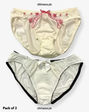 Pack of 2 Imported Stocklot Branded Net Panty Stretchable Net Lace Panty 2021