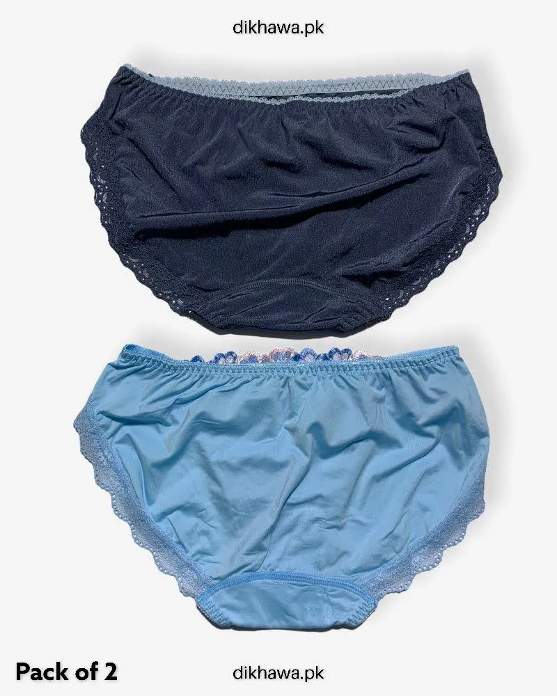 Pack of 2 Imported Stocklot Branded Net Panty Stretchable Net Lace Panty 2021