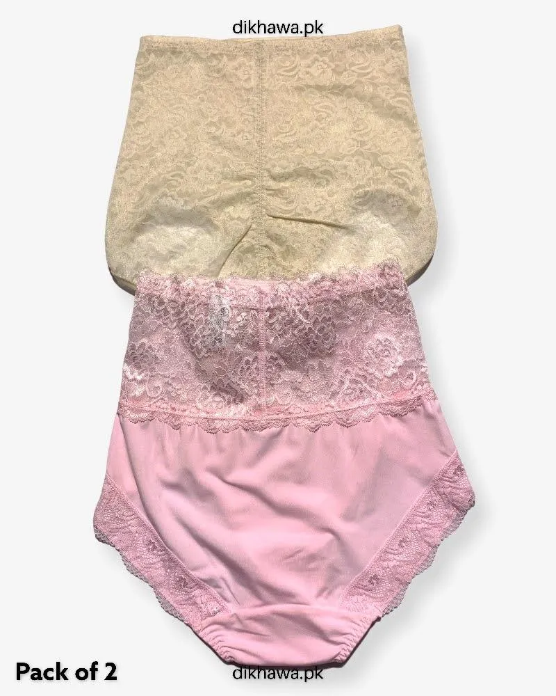 Pack of 2 Imported Stocklot Branded Net Panty Stretchable Net Lace Panty 2021