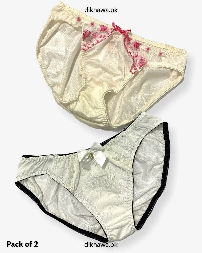 Pack of 2 Imported Stocklot Branded Net Panty Stretchable Net Lace Panty 2021