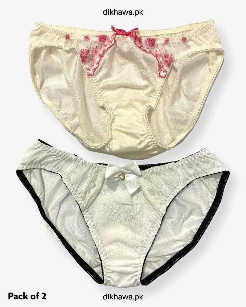 Pack of 2 Imported Stocklot Branded Net Panty Stretchable Net Lace Panty 2021
