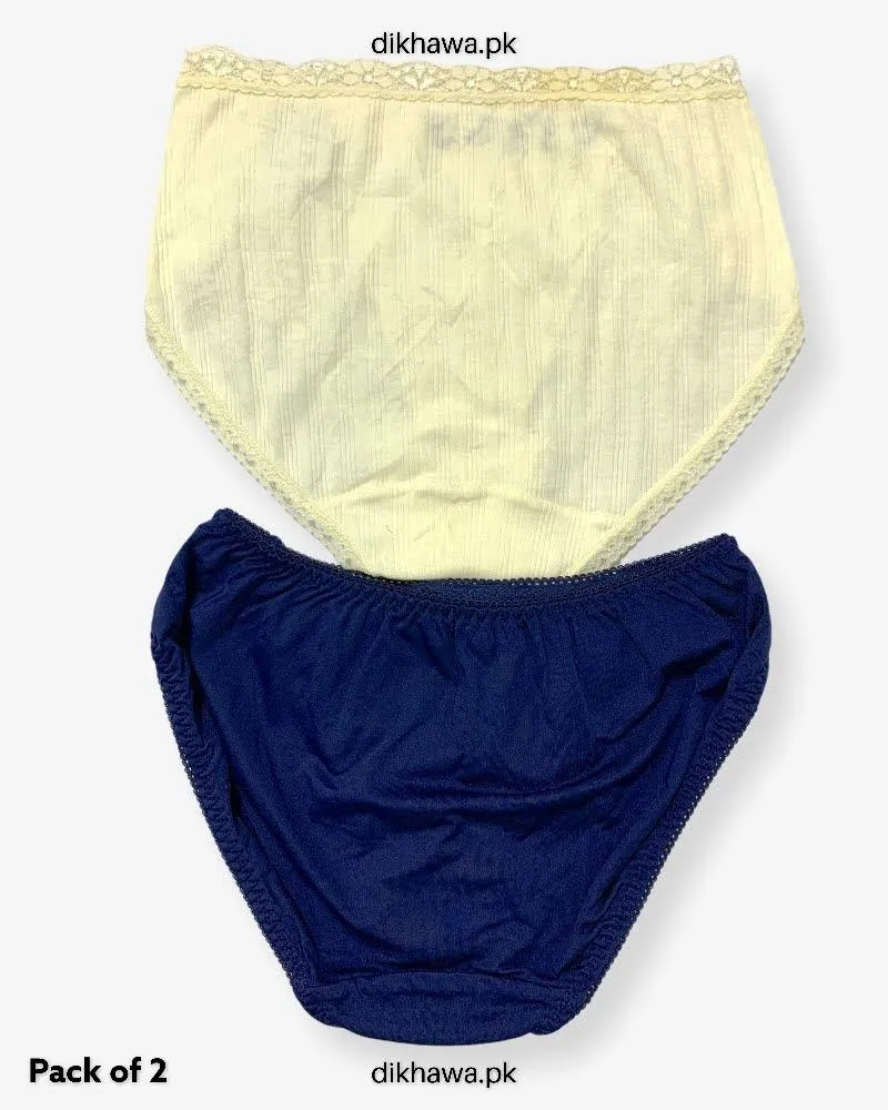 Pack of 2 Imported Stocklot Branded Net Panty Stretchable Net Lace Panty 2021