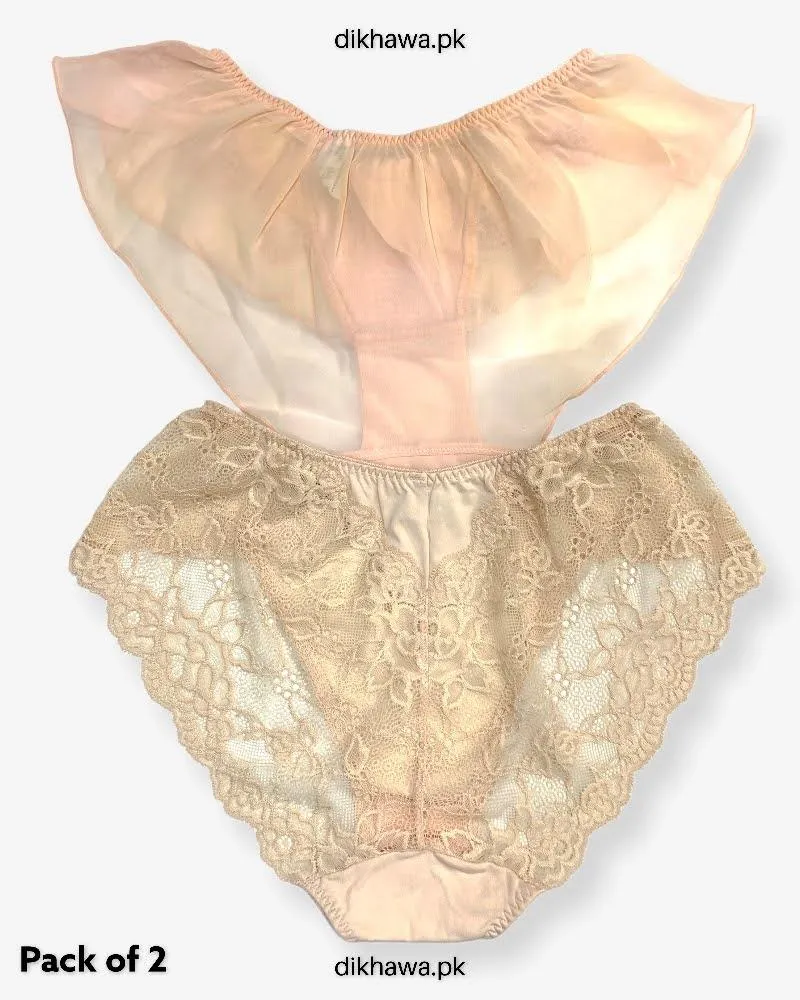 Pack of 2 Imported Stocklot Branded Net Panty Stretchable Net Stretchable Panty 2021