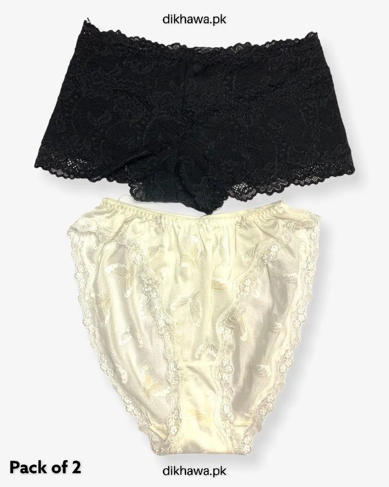Pack of 2 Imported Stocklot Branded Net Panty Stretchable Net Stretchable Panty 2021