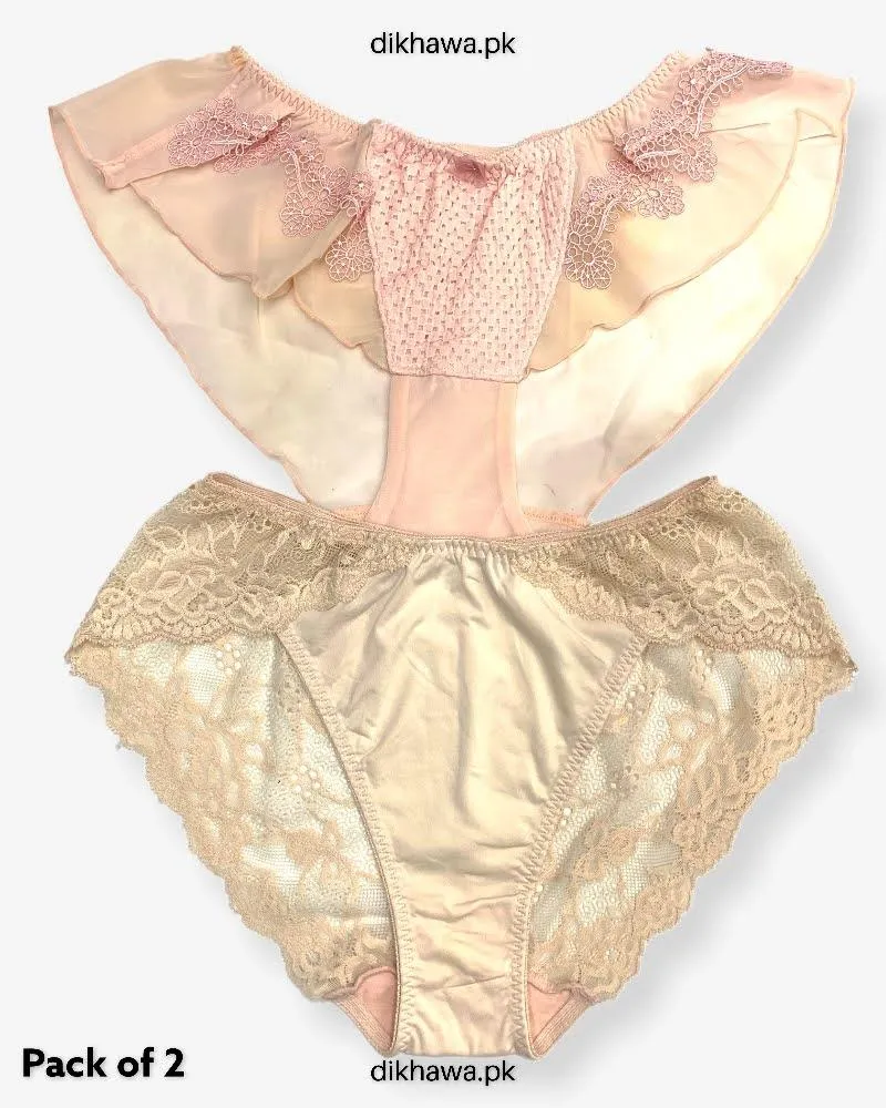 Pack of 2 Imported Stocklot Branded Net Panty Stretchable Net Stretchable Panty 2021