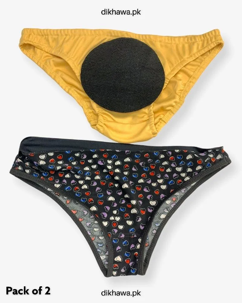 Pack of 2 Imported Stocklot Branded Net Panty Stretchable Net Thong Panty 2021