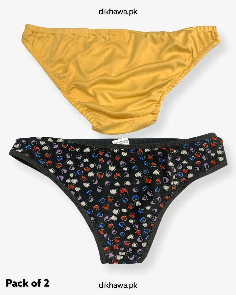 Pack of 2 Imported Stocklot Branded Net Panty Stretchable Net Thong Panty 2021