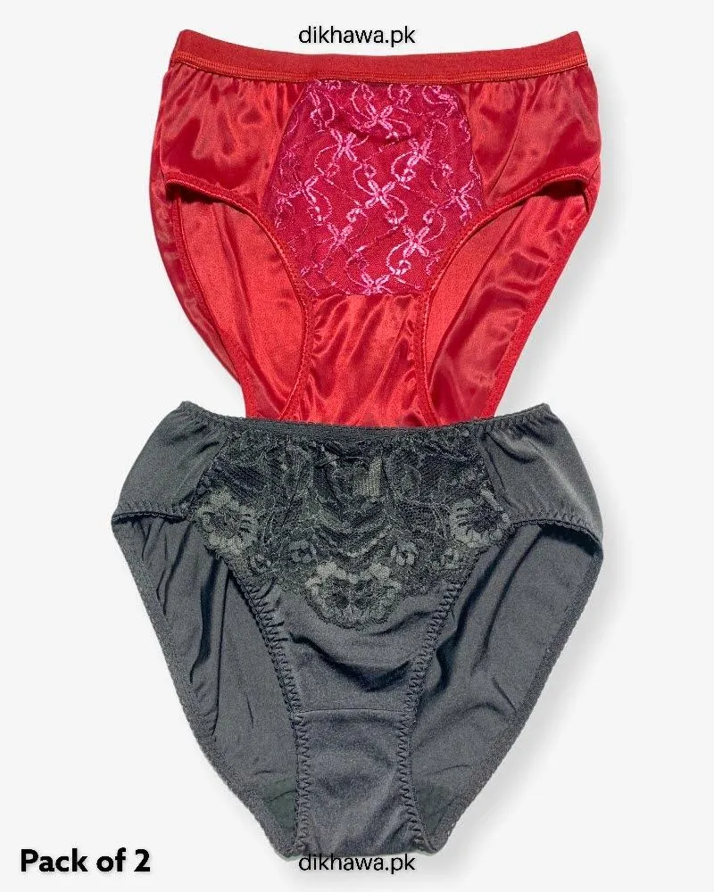 Pack of 2 Imported Stocklot Branded Net Panty Stretchable Silk Net Panty 2021