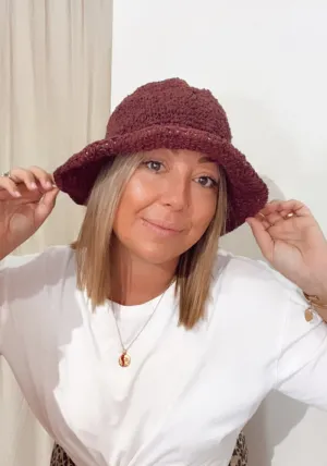 Peggie Bucket Hat - Merlot