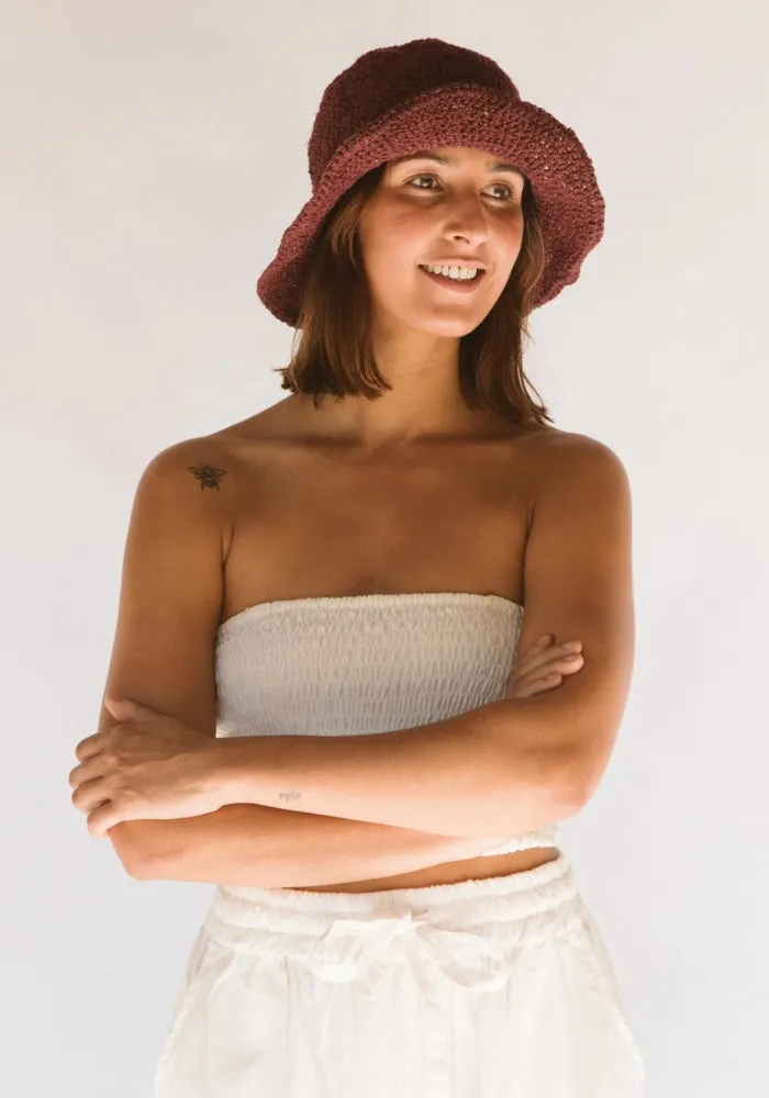Peggie Bucket Hat - Merlot