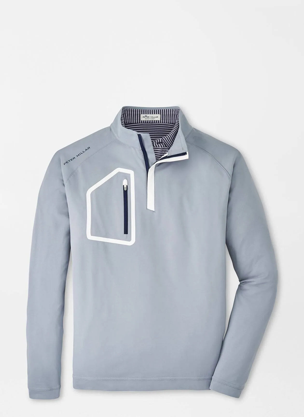 Peter Millar Mens Classic Fit Forge Performance Quarter Zip - LONDON