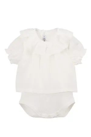 Plumeti Dot Collar Short Sleeve Bodysuit