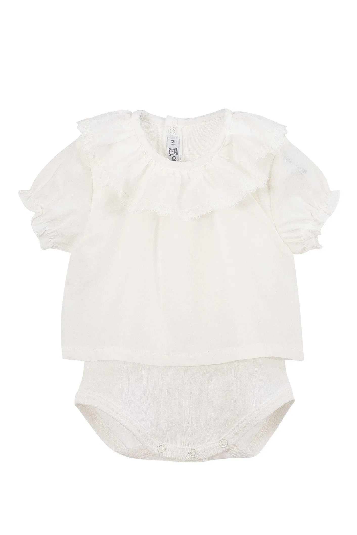 Plumeti Dot Collar Short Sleeve Bodysuit