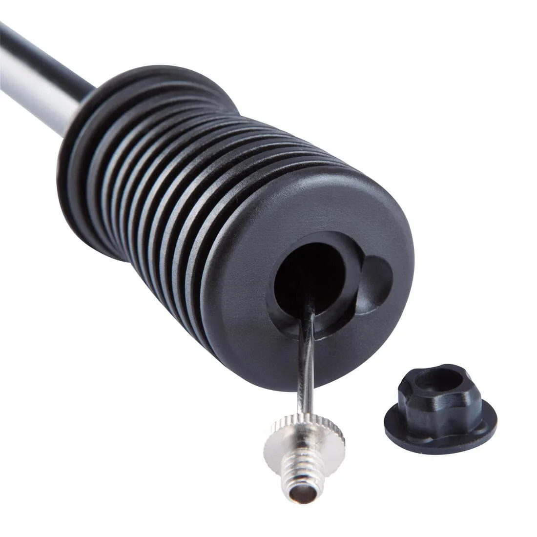 Pompe manomètre double action noire avec flexible