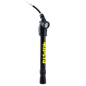 Pompe manomètre double action noire avec flexible