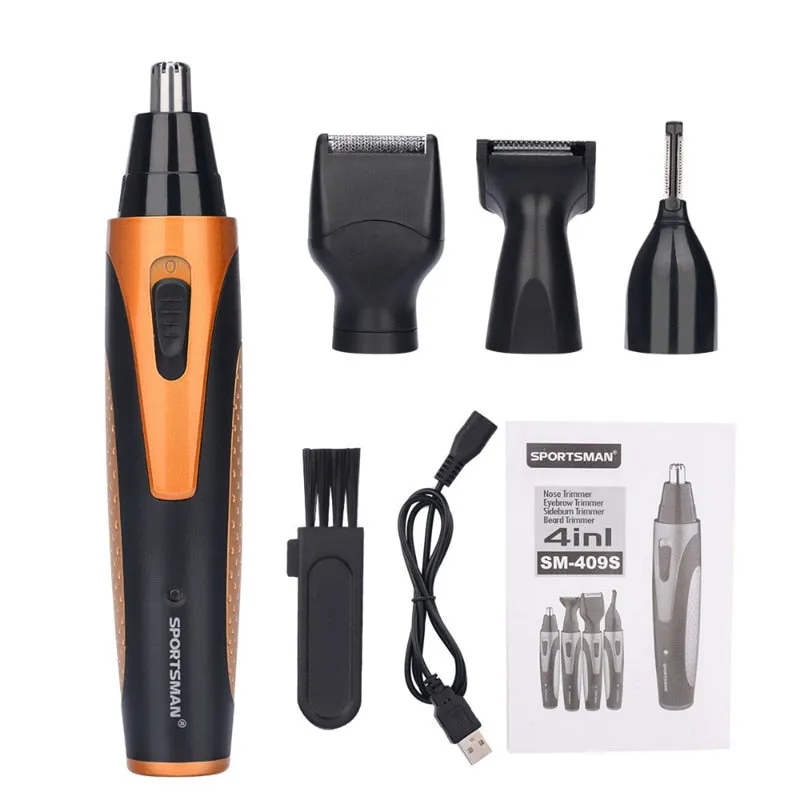 Portable 4 in 1 Rechargeable Electric Ear Nose Trimmer
