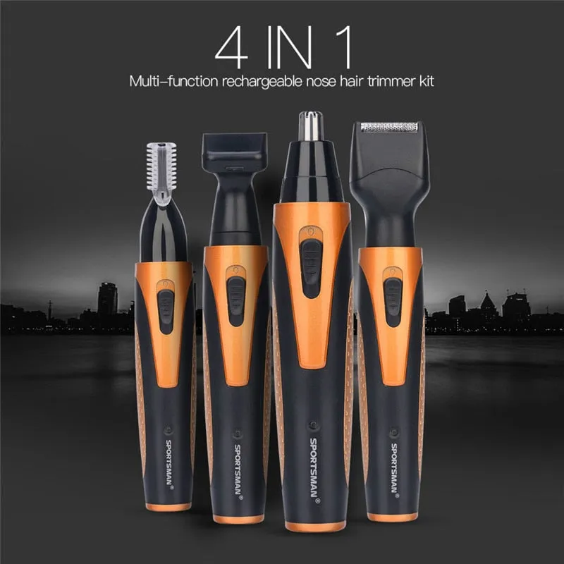 Portable 4 in 1 Rechargeable Electric Ear Nose Trimmer