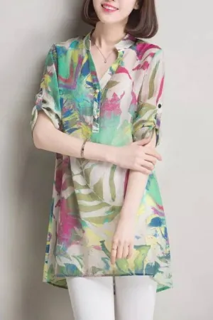 Printing Cotton & Linen T-shirt