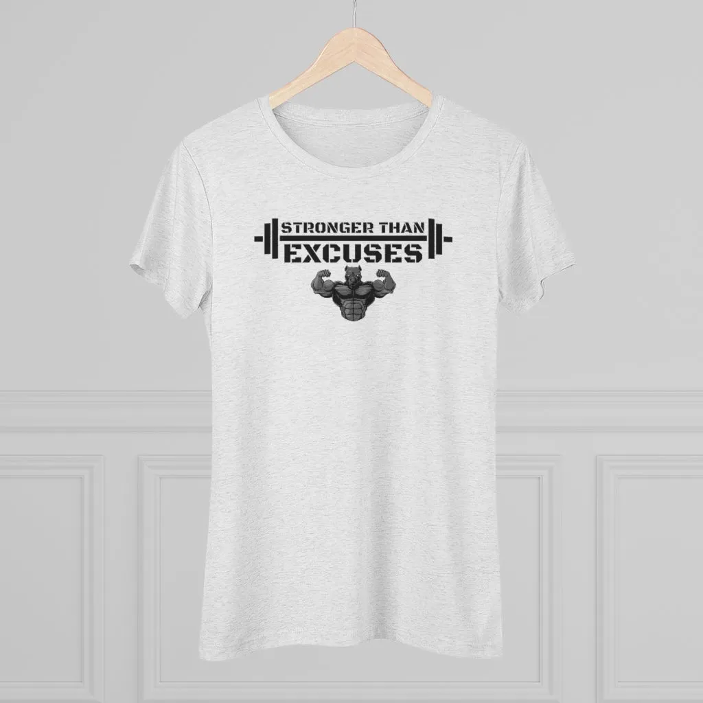 "Stronger Than Excuses" Women's Workout Tee