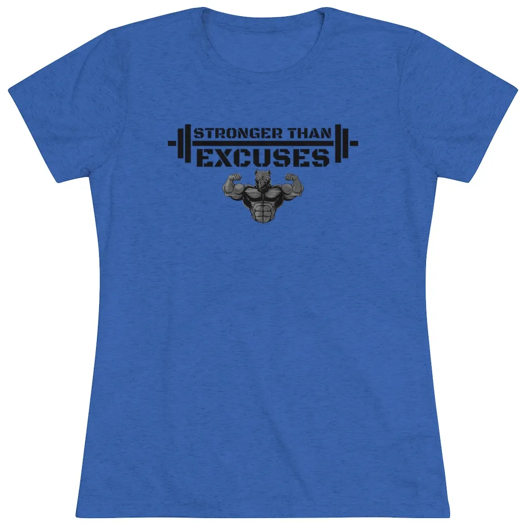 "Stronger Than Excuses" Women's Workout Tee