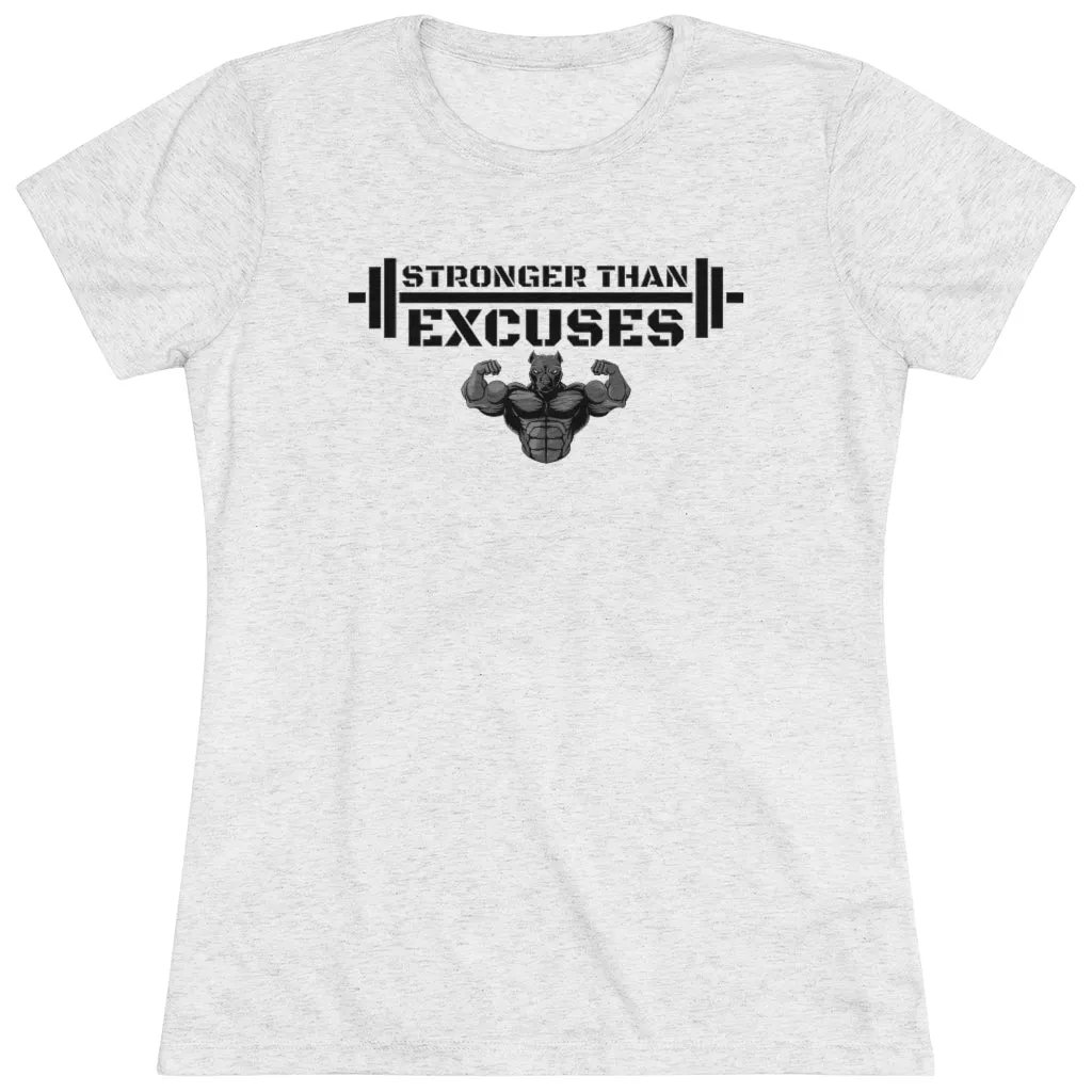 "Stronger Than Excuses" Women's Workout Tee
