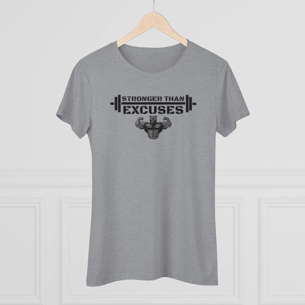 "Stronger Than Excuses" Women's Workout Tee