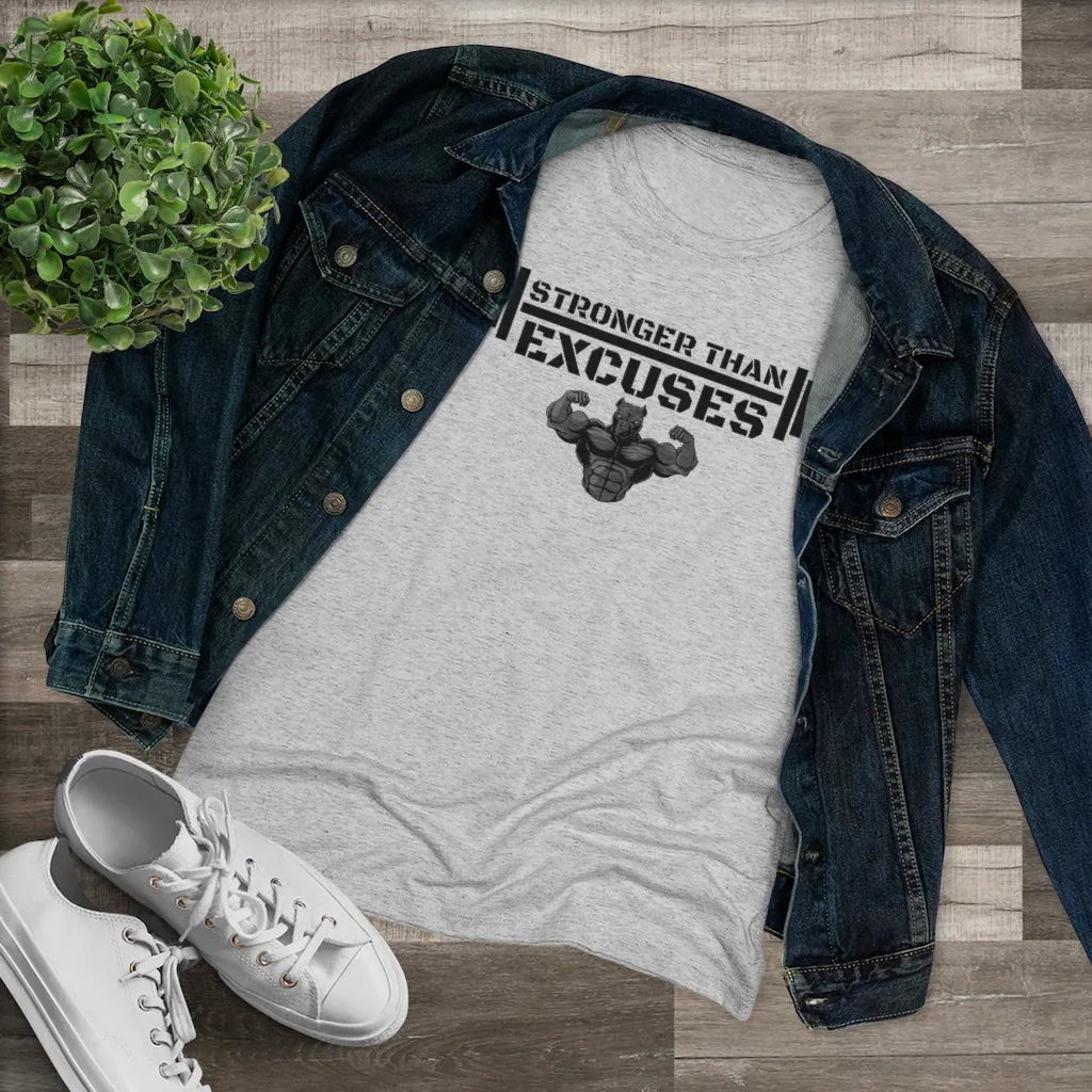 "Stronger Than Excuses" Women's Workout Tee