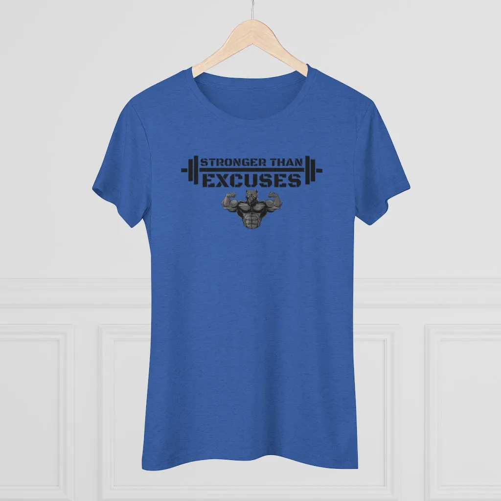 "Stronger Than Excuses" Women's Workout Tee
