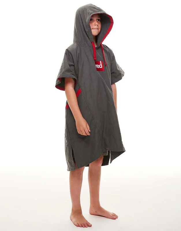Red Kid's Quick Dry Change Robe - Grey