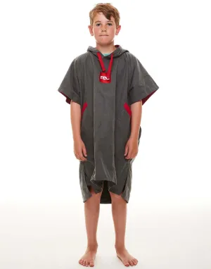 Red Kid's Quick Dry Change Robe - Grey