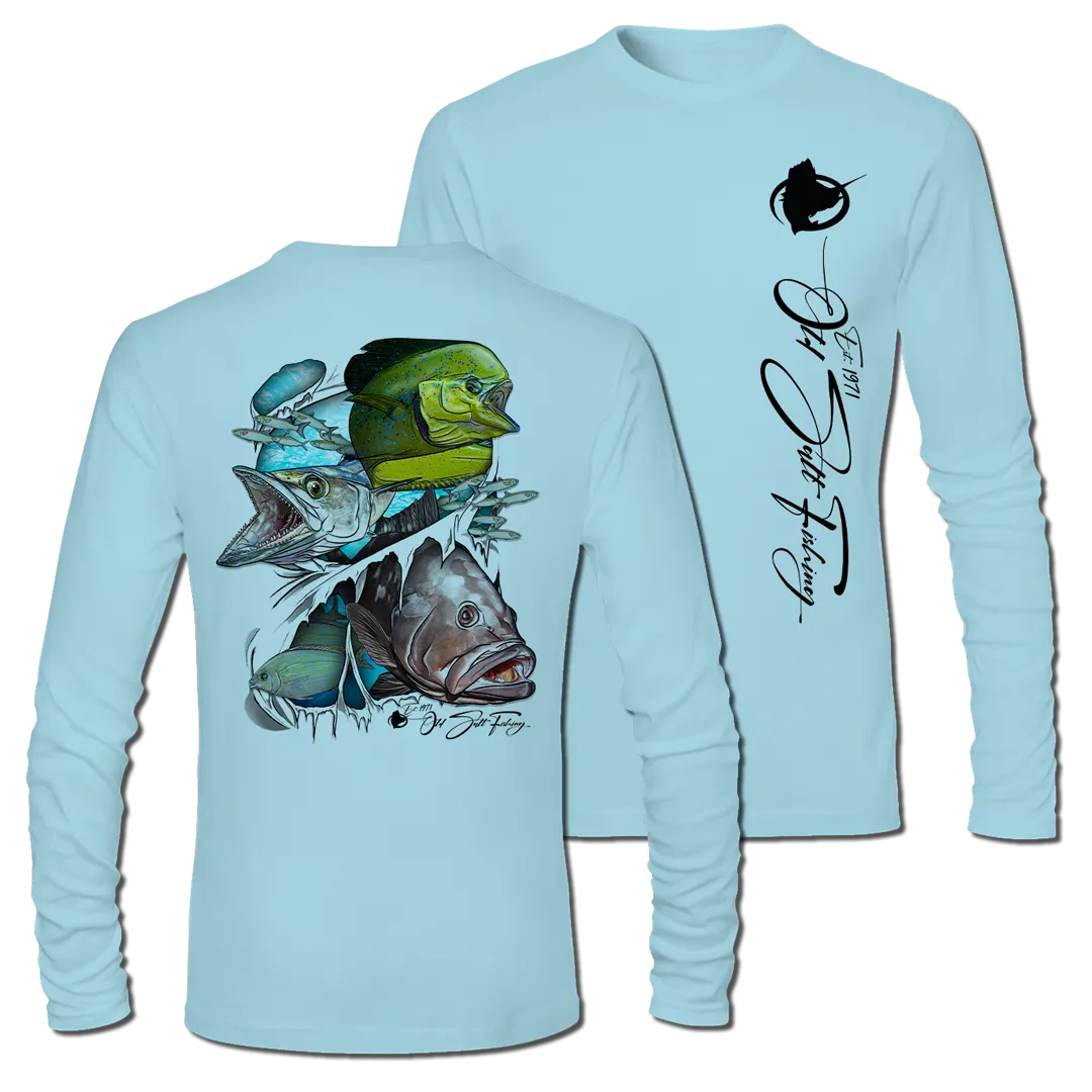 Reel Torn - Long Sleeve Performance Fishing Shirt