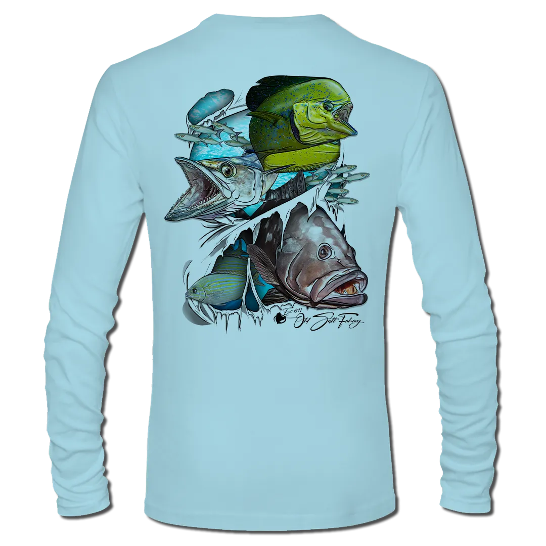 Reel Torn - Long Sleeve Performance Fishing Shirt