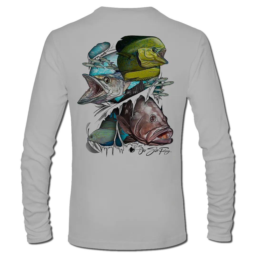 Reel Torn - Long Sleeve Performance Fishing Shirt