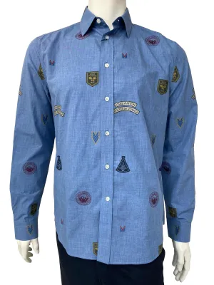 Regular Fit Classic Shirt With Stamps