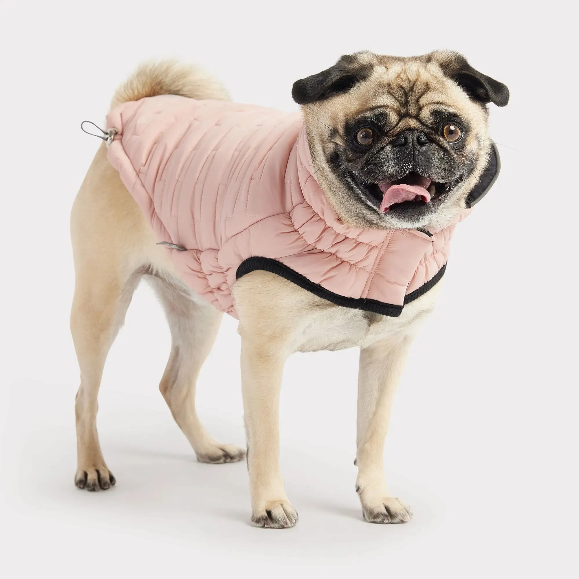 Reversible Chalet Dog Jacket | Pink Fleece