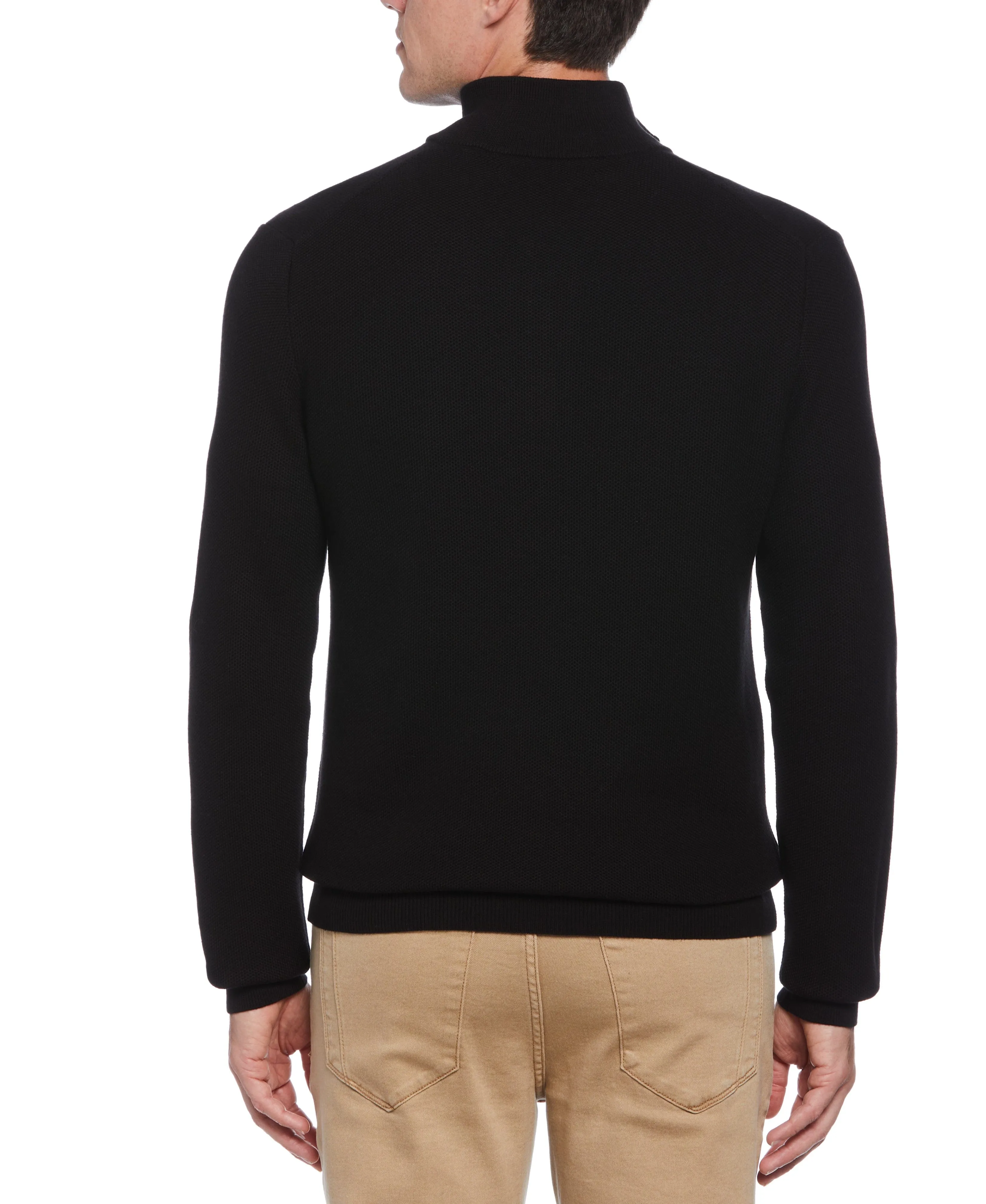 Ribbed Quarter Zip Sweater