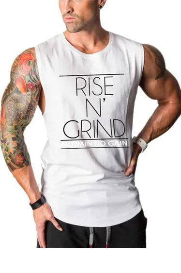 Rise N Grind Gym Drop Arm Tank(Black)