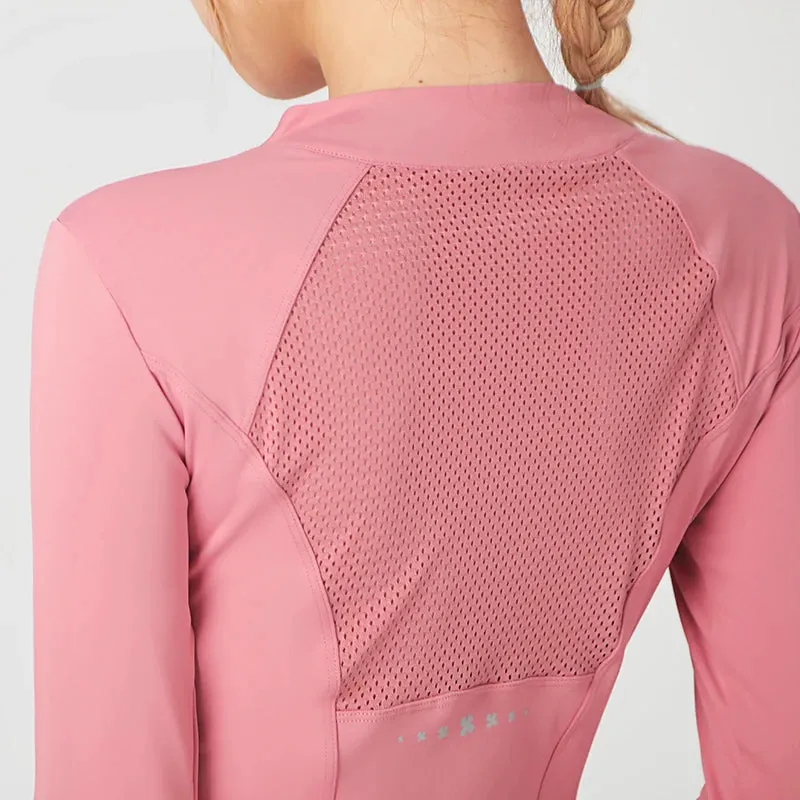 Round Neck Sports Coat – Women’s Fitness Top for Active Lifestyles