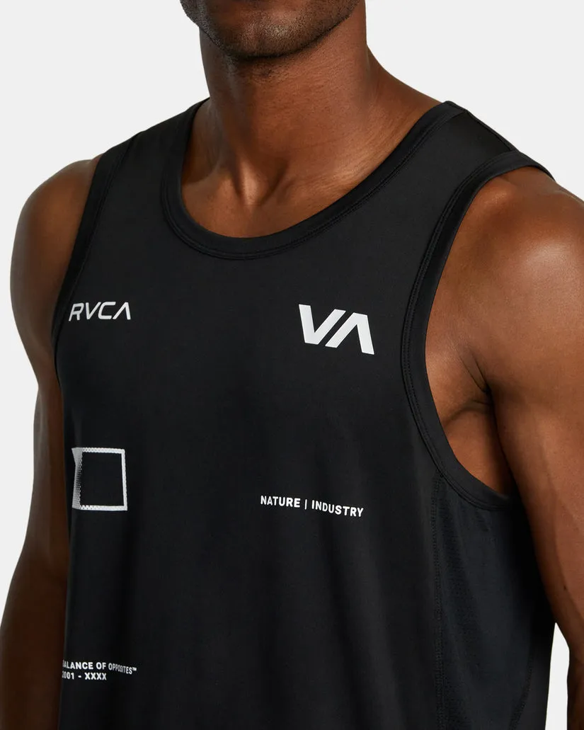 RVCA Mens RVCA Radiate Sport Vent Tank Top