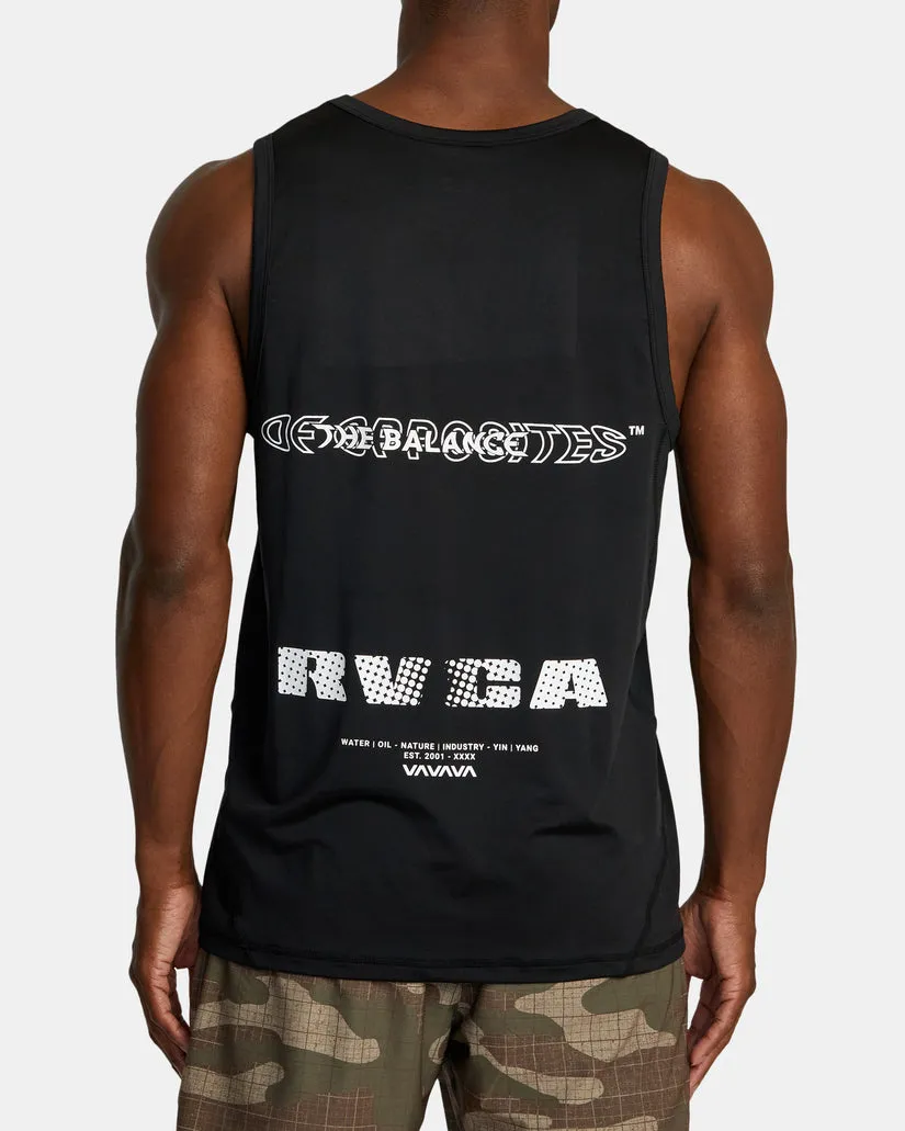 RVCA Mens RVCA Radiate Sport Vent Tank Top
