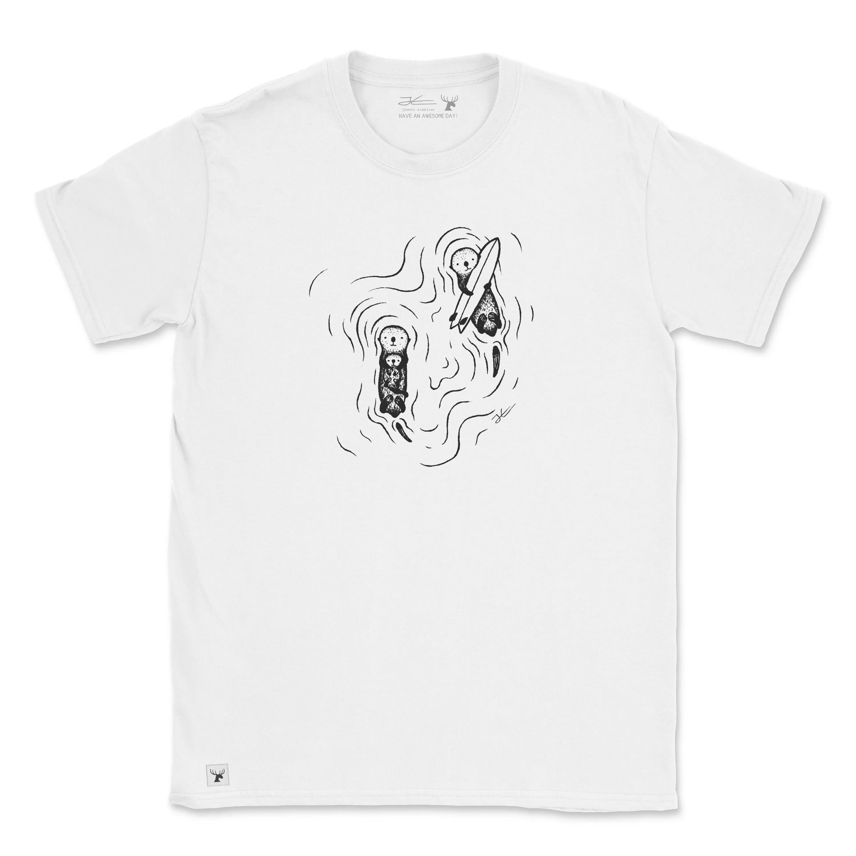 SALE - Otters Unisex T-Shirt, White / S / Unisex