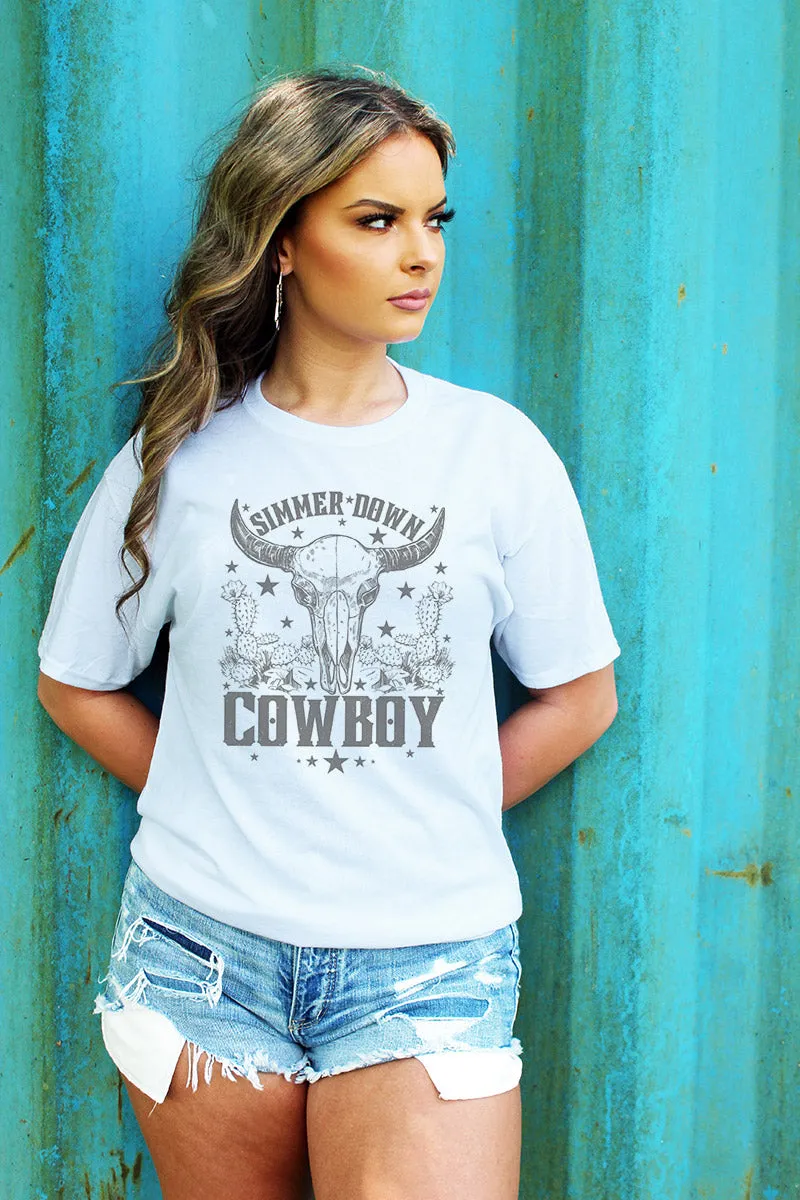 Simmer Down Cowboy Dri-Power 50/50 Tee