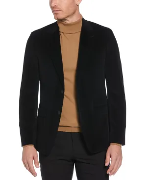 Skinny Fit Peak Lapel Velvet Sport Coat