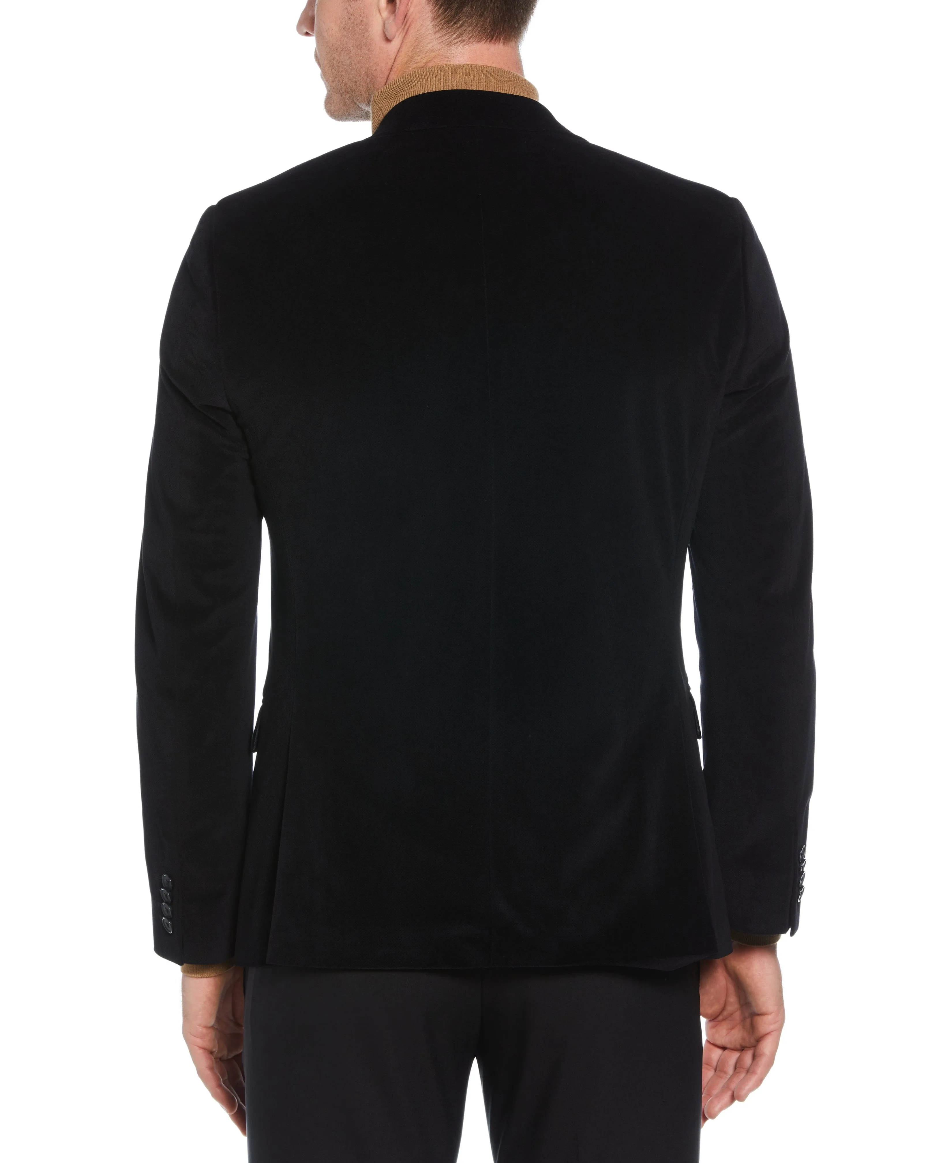 Skinny Fit Peak Lapel Velvet Sport Coat