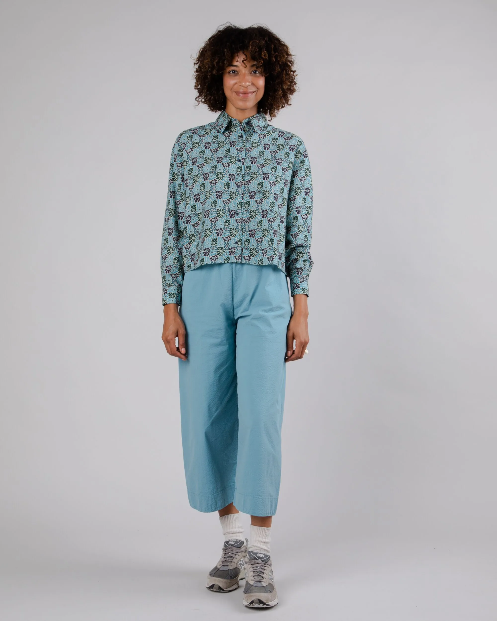 Spring Boxy Blouse Blue
